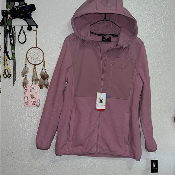 Spyder Jackets & Blazers - Spyder Women's Mauve Hooded Soft Jacket Size Large